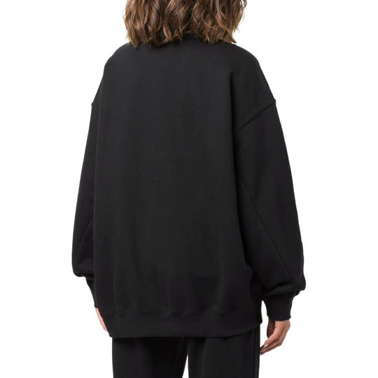 (WMNS) Adidas Adicolor Oversized Sweatshirts 'Black' H11393 - KICKS CREW