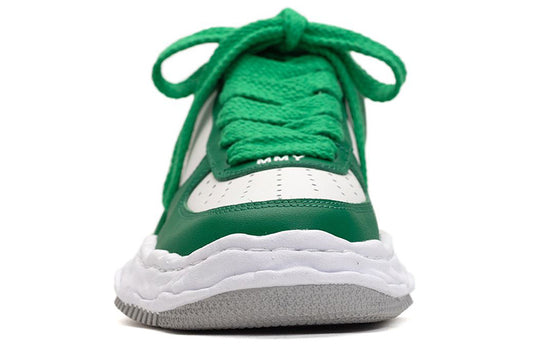 Maison MIHARA YASUHIRO WAYNE OG Sole Leather Low-top Sneaker 'White Green' A08FW706-WHTGRN