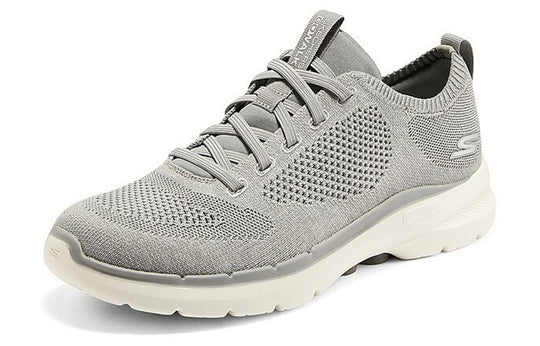 Skechers Go Walk 6 Shoes 'Grey Cream White' 894139-GMLT-KICKS CREW