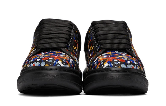 Alexander McQueen Oversized Paint-Embroidery Sneakers 'Black 