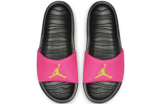 Pink and black outlet jordan slides