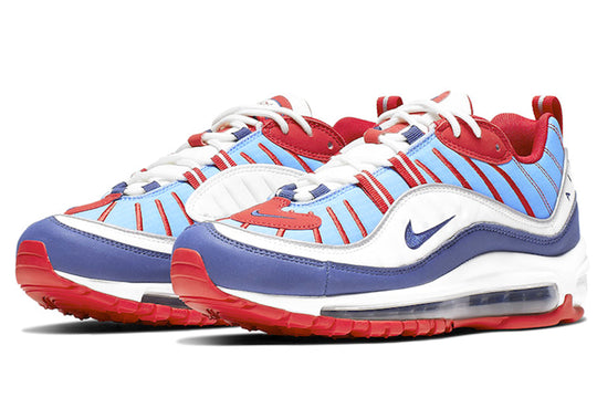 Nike Women's Air Max 98 Fourth of July White Red Silver Blue AH6799-112  Size 8.5