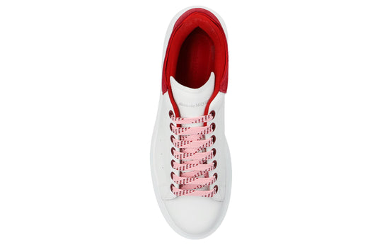 (WMNS) Alexander McQueen Oversized Sneakers 'White Red' 697103WICYA8824