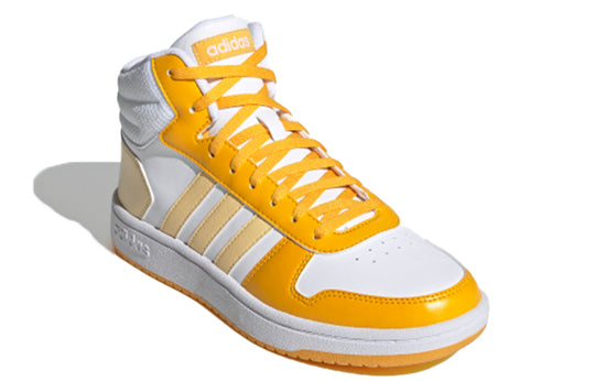 (WMNS) adidas neo Hoops 2.0 Mid White/Yellow G55054