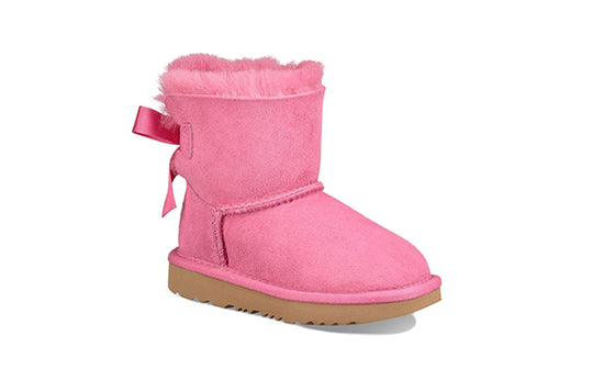 (PS) UGG Mini Bailey Bow II Fleece Lined Pink 1017397T-PAZ - KICKS CREW