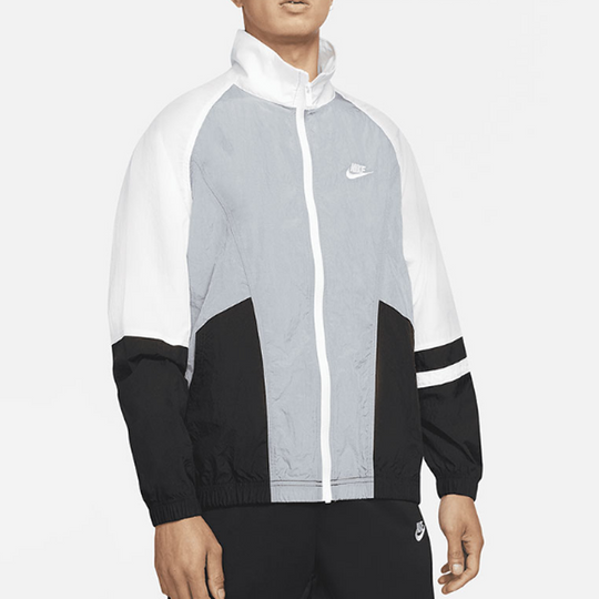 Nike Trend Unlined Jacket 'Grey White Black' DD6171-065 - KICKS CREW