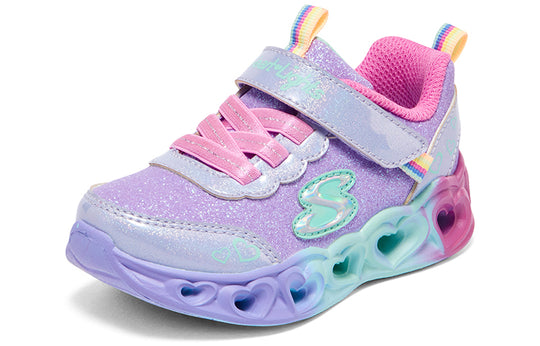 (TD) Skechers Heart Lights 'Purple Blue' 302684N-LVMT-KICKS CREW