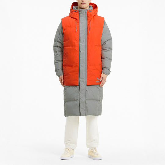 PUMA Layer Down Jacket 'Grey Orange' 598317-84