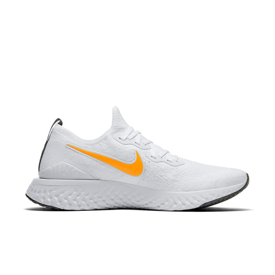 Nike Epic React Flyknit 2 'White Orange' CI6401-100 - KICKS CREW