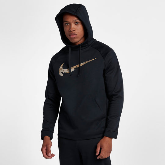 Nike Therma Camo Logo Hoodie 'Black' AR3114-010 - KICKS CREW