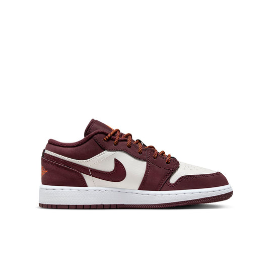 (GS) Air Jordan 1 Low 'Night Maroon' 553560-068 - KICKS CREW