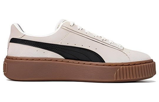 (WMNS) PUMA Platform Skate Shoes 'Cream Black Brown' 395225-03