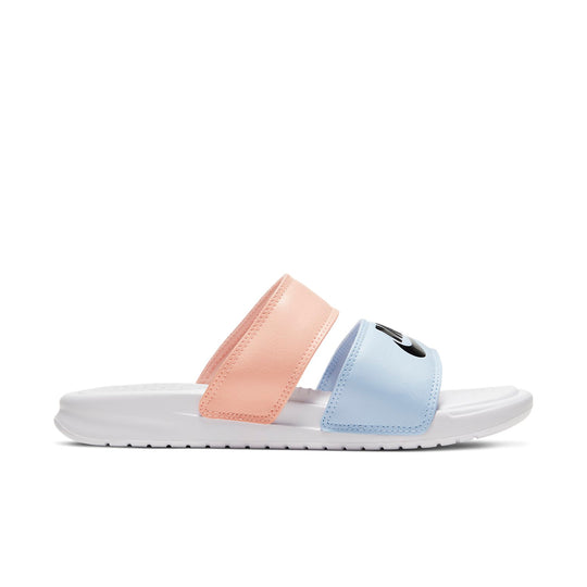 (WMNS) Nike Benassi Duo Ultra Slide White/Blue/Pink 819717-109