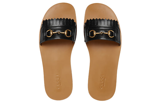 Gucci Leather And Mesh Sandals, $782 | MR PORTER | Lookastic