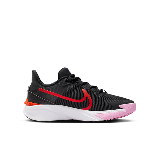 (GS) Nike Star Runner 4 NN SE 'Black Pink Red' FJ8077-001 - KICKS CREW