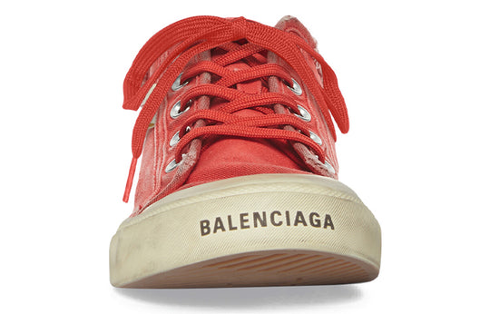 (WMNS) Balenciaga Paris Mules 'Red Destroyed Cotton and White Rubber' 693952W3RC36090