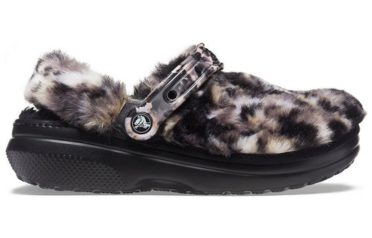 (WMNS) Crocs Classic Fur Sure 'Lined Animal Oreo' 207303-0C4