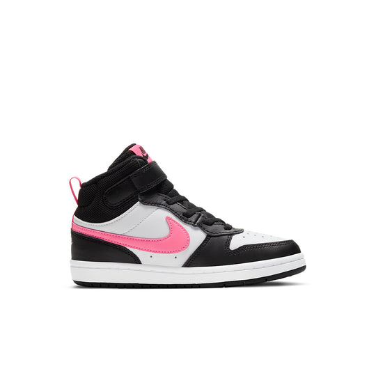 (PS) Nike Court Borough Mid 2 'Black White Pink' CD7783-005 - KICKS CREW