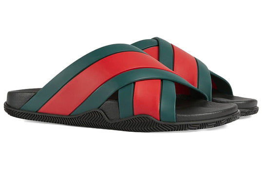 Green and best sale red gucci slides