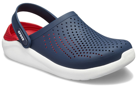 Blue and hot sale red crocs