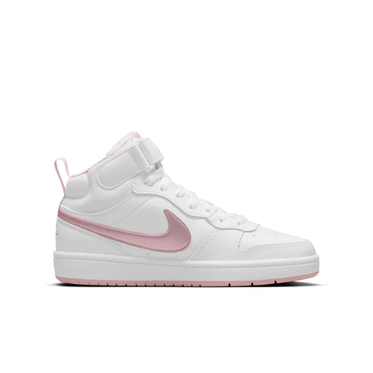 (GS) Nike Court Borough Mid 2 'White Pink Glaze' CD7782-105