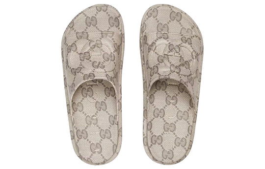 Gucci GG Slide Sandal 'Interlocking G - Beige Ebony' 725535-JAAC6-9742 ...