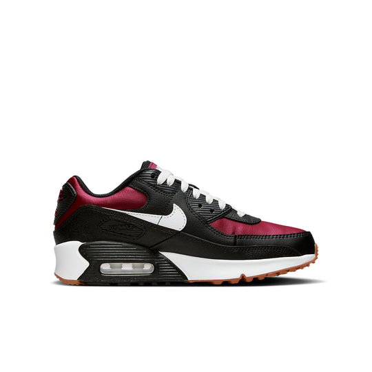 (GS) Nike Air Max 90 Leather 'Black Team Red' CD6864-024 - KICKS CREW