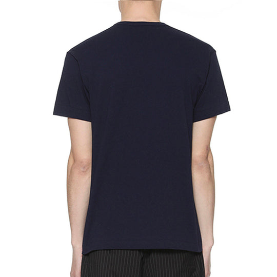 COMME des GARCONS PLAY Basic T-Shirt Two Emblems 'Navy' AZ-T226-051-2 ...