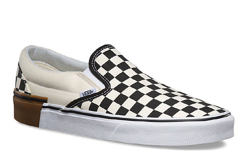 Vans slip on checkerboard gum sales block