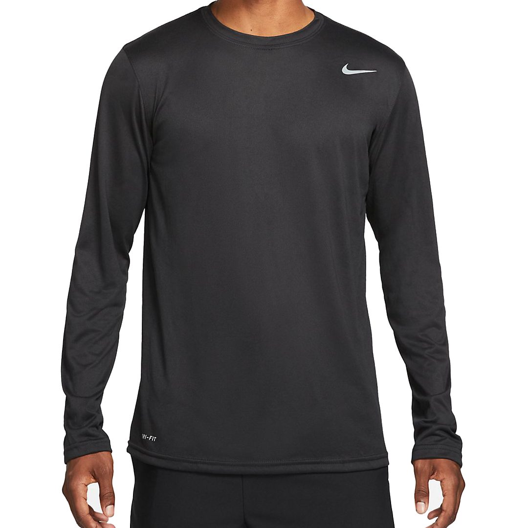 Nike Team Legend Long Sleeve Training Tee 'Black' 727980-010 - KICKS CREW