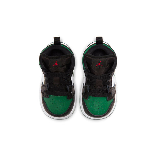 (TD) Air Jordan 1 Mid 'Black Pine Green' 640735-067 Infant/Toddler Shoes  -  KICKS CREW