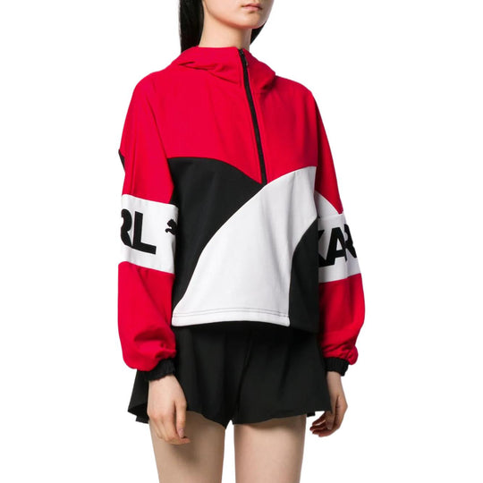 (WMNS) Puma x Karl Lagerfield XTG Half-Zip Hoodie 'Red White Black' 59 ...