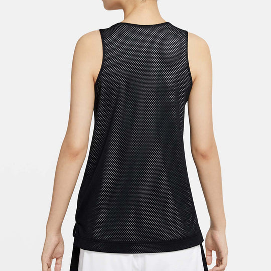 WMNS) Nike Swoosh Fly Reversible Basketball Jersey 'Black White