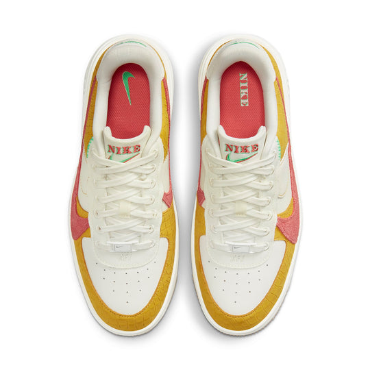 (WMNS) Nike Air Force 1 PLT.AF.ORM LV8 'Yellow Ochre Magic Ember' DX3209-133