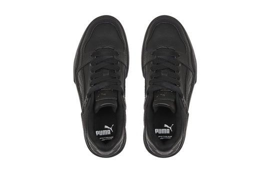 (GS) Puma Slipstream Leather 'Triple Black' 387826-01-KICKS CREW