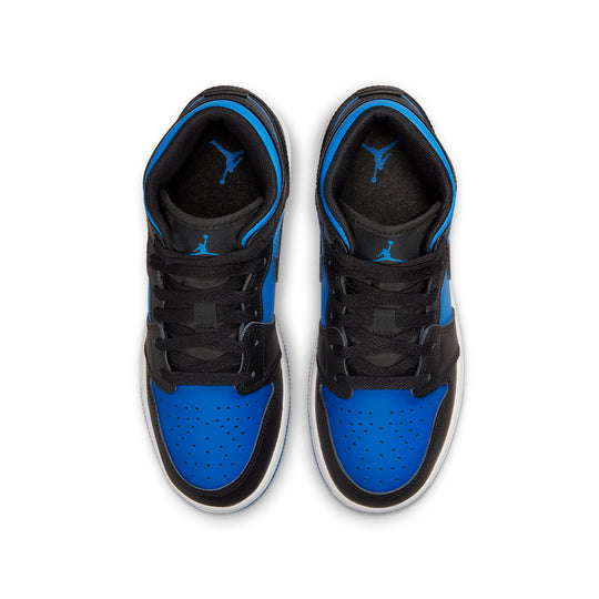 GS) Air Jordan 1 Mid 'Black Royal Blue' DQ8423-042-KICKS CREW