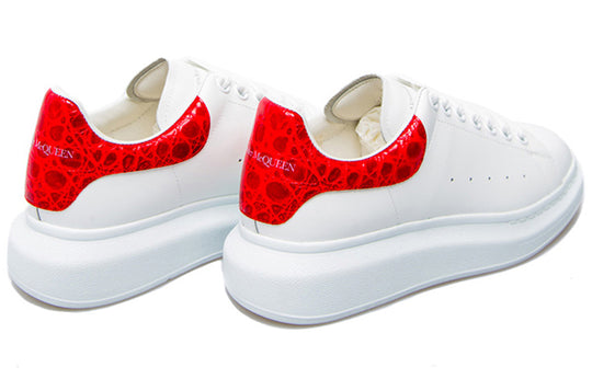 Alexander McQueen Oversized Sneaker 'White Red Crocodile 