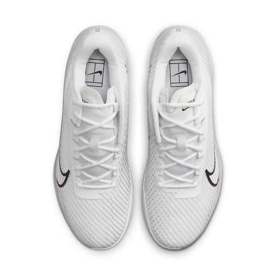 NikeCourt Air Zoom Vapor 11 HC 'White Black' DR6966-101 - KICKS CREW