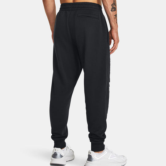 Under Armour Rival Fleece Graphic Joggers 'Black White' 1379776-001 ...