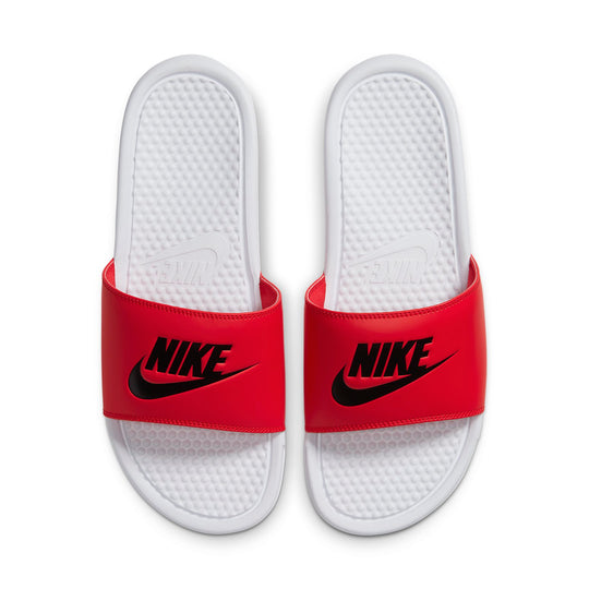 Nike Benassi JDI Red White Slippers 'Red White' 343880-109 - KICKS CREW