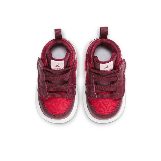 (TD) Air Jordan 1 Mid SE 'Red Quilted' DB3620-600 Infant/Toddler Shoes  -  KICKS CREW