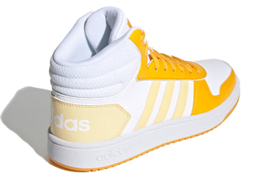 (WMNS) adidas neo Hoops 2.0 Mid White/Yellow G55054