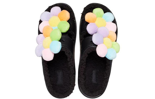 (WMNS) Crocs Classic Cozy Daisy Clogs 'Black Multi' 209240-001