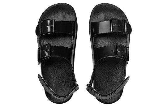 WMNS) Gucci Mini Double G Sandal 'Black Rubber' 660243-J8700-1000