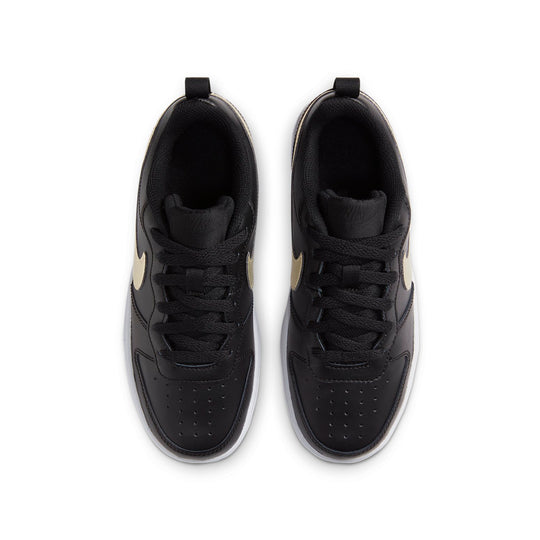 (GS) Nike Court Borough Low 2 'Black Gold' BQ5448-011-KICKS CREW