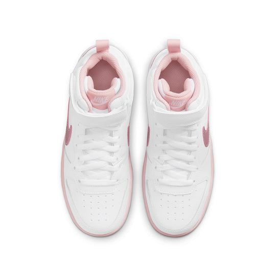 (GS) Nike Court Borough Mid 2 'White Pink Glaze' CD7782-105