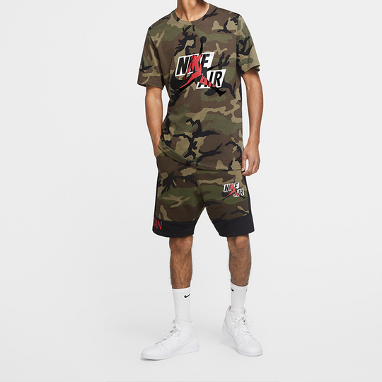 AIR JORDAN T-Shirt Men's S Camo Standard Fit Short Sleeve Crew