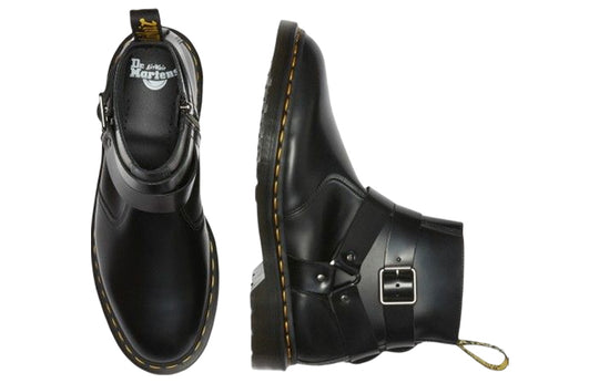 (WMNS) Dr. Martens Jaimes Leather Harness Chelsea Boots 'Black' 27484001