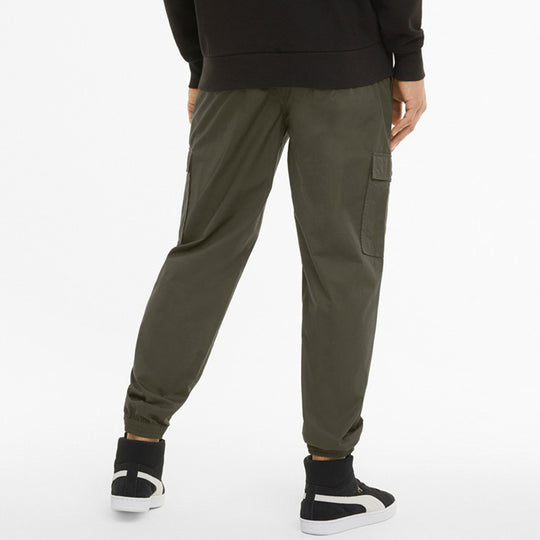 PUMA Classic Cotton Twill Jogger Pants 'Olive Green' 531361-70