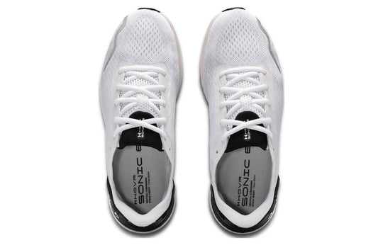 Under Armour HOVR Sonic 6 UA Black White Men Road Running Shoes 3026121-001